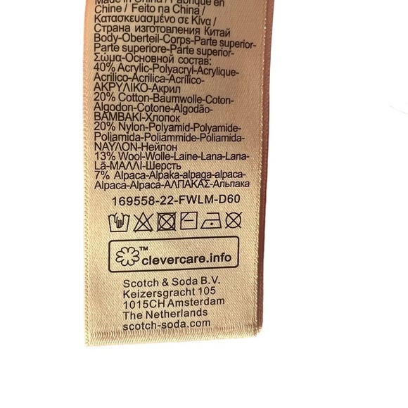 NWT Scotch + Soda Amsterdam Red Cable Knit Pullover Sweater Large - Picture 5 of 7